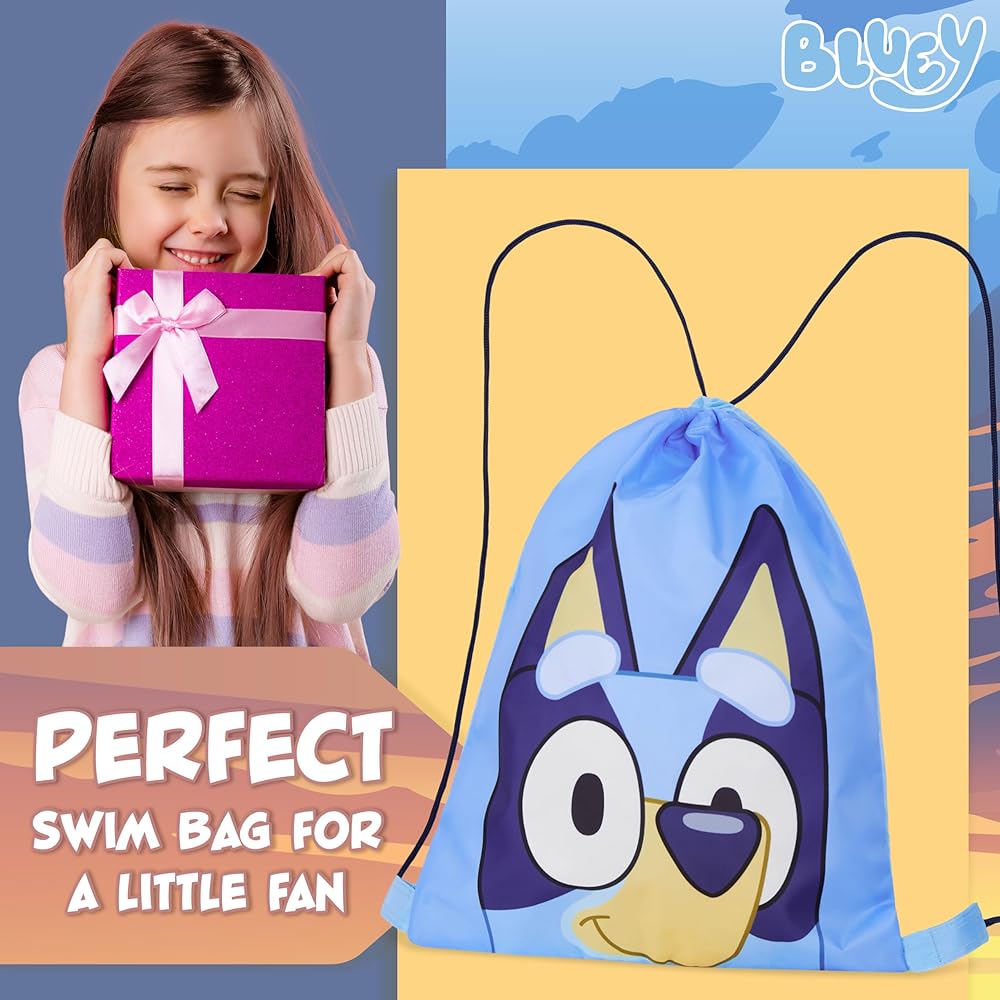 Amazon.co.jp: Bluey巾着バッグ、11 x 14インチ 通気口付き